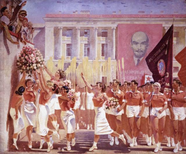 Самохвалов А.Н. С.М.Киров принимает парад физкультурников. 1935 Самохвалов А.Н. С.М.Киров принимает парад физкультурников. 1935